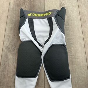 Gray and White Athletic Bottoms with Supportive Waistband